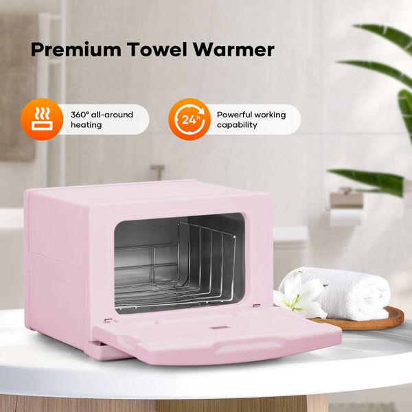 8L Towel Warmer Heater Electric UV Dryer Cabinet Stainless Steel Compact Machine for Facial Salon Shaving Barber Beauty Home