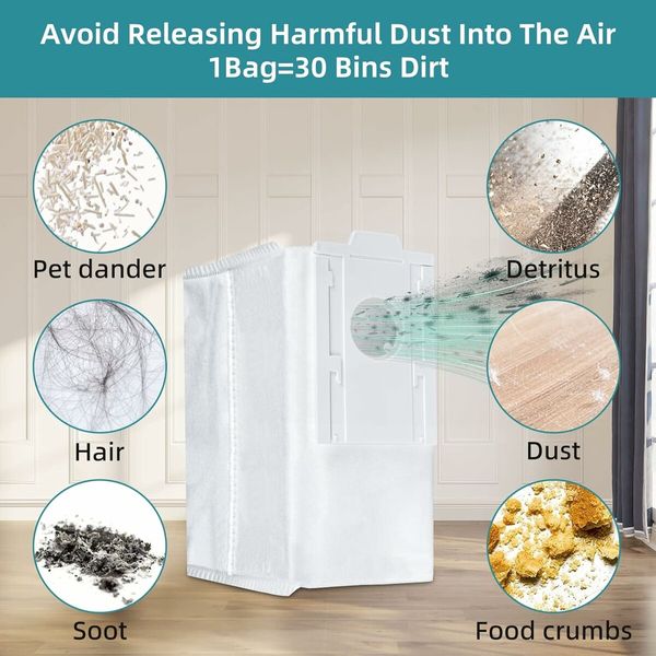 Dust Bags Vacuum Replacement 8Pcs Samsung Jet Bot AI Clean Station VCA-RDB95 Accessories High Capacity Filtration Home Cleaning