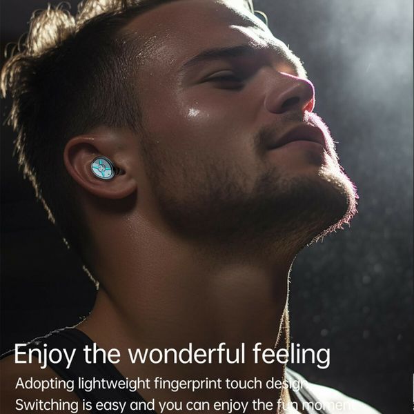 Wireless Earbuds Bluetooth Headphones Waterproof Touch Control Ear Buds in-Ear Built-in Mic with LED Power Display Sport Headset