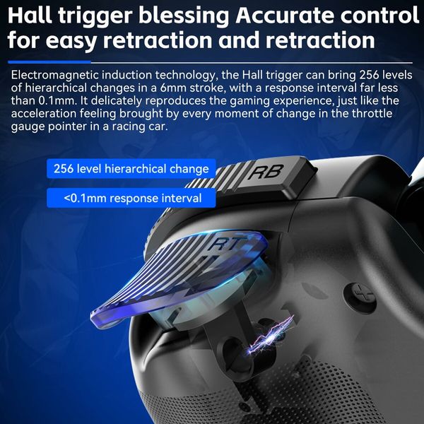 Expandable 143-260mm Game Controller with semiconductor cooling fan iPhone Android iPad Tablet  NSSwitch PS4 PS5 Xbox Col.Black