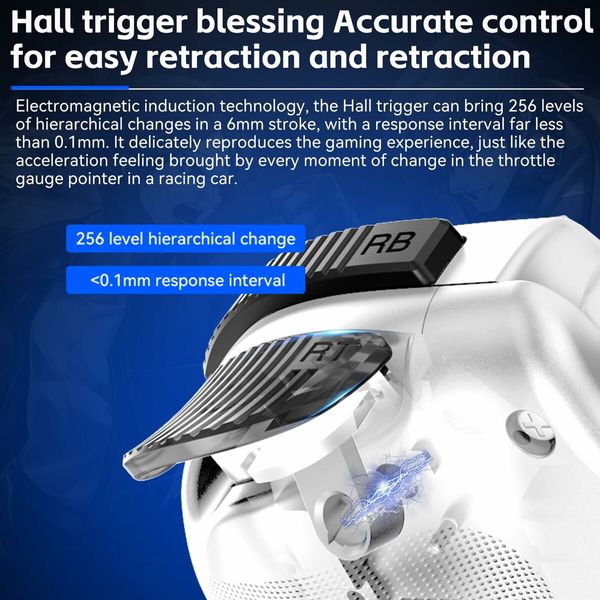 Expandable 143-260mm Game Controller with semiconductor cooling fan iPhone Android iPad Tablet  NSSwitch PS4 PS5 Xbox Col.White