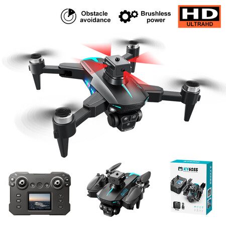 2024updated 4Kmax Drone Triple Cameras Obstacle Avoidance 2 Batteries Altitude Hold HD Video Transmission Aerobatic Rolls Speed Adjustment