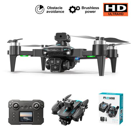 2024updated 4Kmax Drone Triple Cameras Obstacle Avoidance 2 Batteries Altitude Hold HD Video Transmission Aerobatic Rolls Speed Adjustment