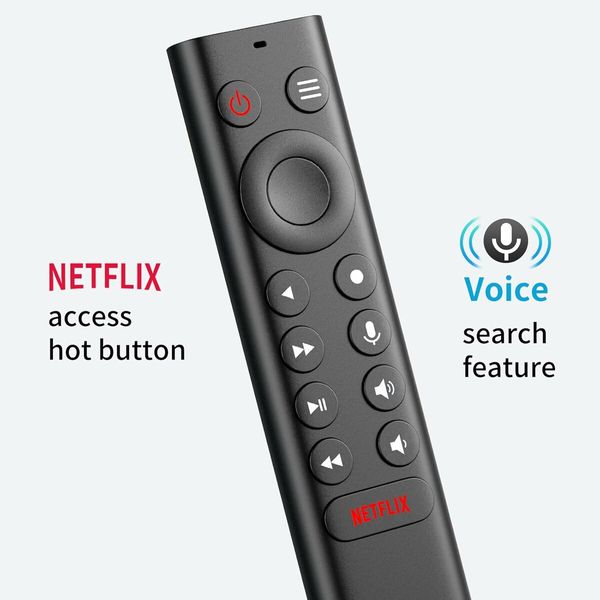 Voice TV Replacement Remote Control for NVIDIA Shield TV and NVIDIA Shield TV Pro 2015 2017 2019 All Models with Backlit Buttons Motion-Activated Customizable Menu Buttons IR Blaster Function