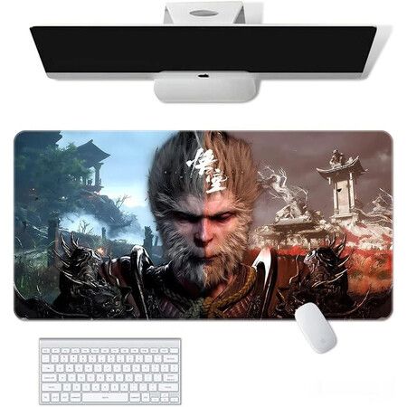 Black Myth Wukong PS5 Gaming Mouse Pad, Keyboard Pad, Waterproof with Non-Slip Rubber Base (70*30 CM)