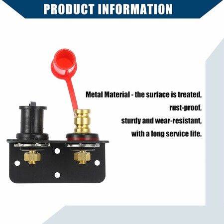 48V 250A Battery Jumper Post Panel, External Battery Blocks for ATV UTV RV Boat Car Tractor Truck Charging