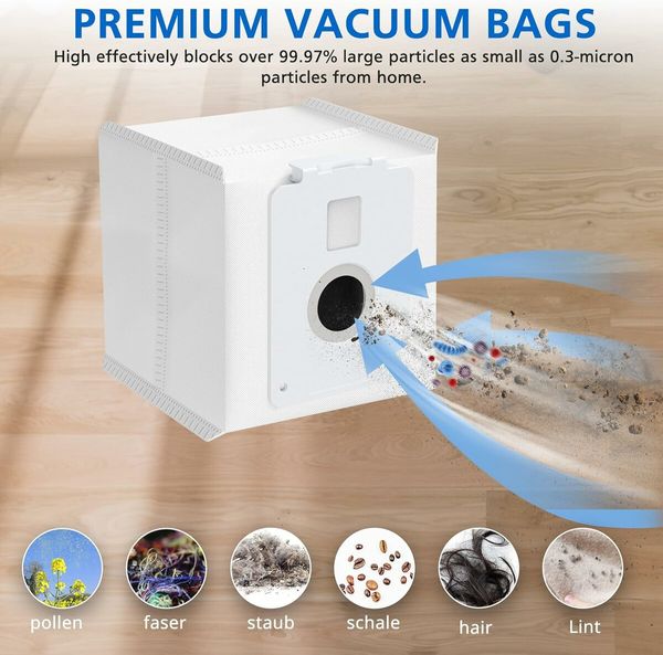 6 Pcs Vacuum Dust Bag for LG CordZero All in One Cordless Cleaner A939KBGS, A938KBGS and A937KGMS, Dirt Disposal Cordzero Cordless Vacuum Bags Replacement Compatible with LG All in One Tower