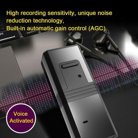 Magnetic Voice Activated Recorder,No Need Connect with PC,Download & Play on The Mobile Phone,APP for Andriod iOS,Audio Recorder for Meeting Interview