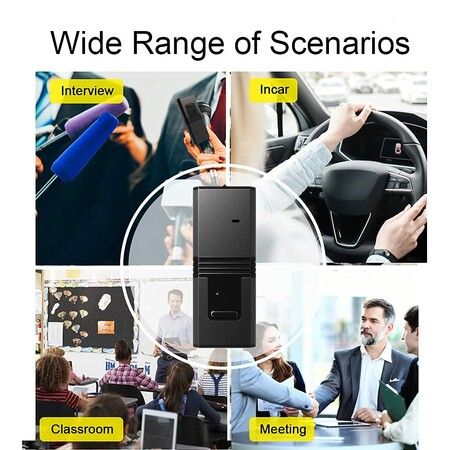 Magnetic Voice Activated Recorder,No Need Connect with PC,Download & Play on The Mobile Phone,APP for Andriod iOS,Audio Recorder for Meeting Interview