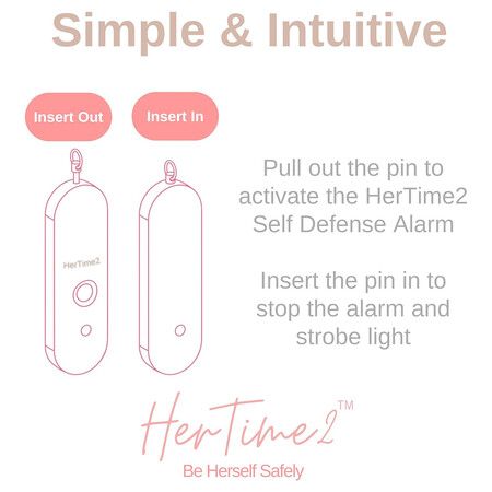 Personal Safety Alarm for Women, Travel Safe and Waterproof Self Defense Alarm for Women by Women, Safety Alarm Keychain for Women, Loud Alarm, Strobe Light, Keychain Alarm, Rose Gold