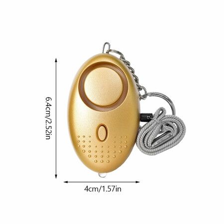 Personal Safety Alarm Keychain For Women Eldery Kid with LED Light Emergency 130dB Sound Keyring Portable Color Yellow