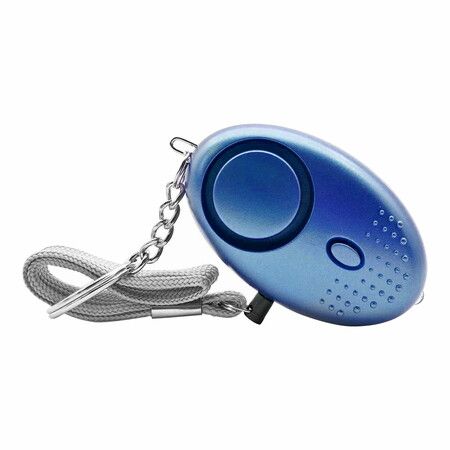 Personal Safety Alarm Keychain For Women Eldery Kid with LED Light Emergency 130dB Sound Keyring Portable Color Blue