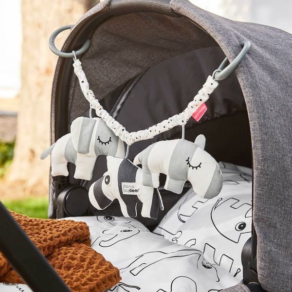 Pram Toy Deer Friends- Grey