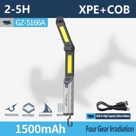 Rechargeable LED Work Light, Foldable Mechanic Work Light Magnetic and Hook, for Mechanics Car Repairing