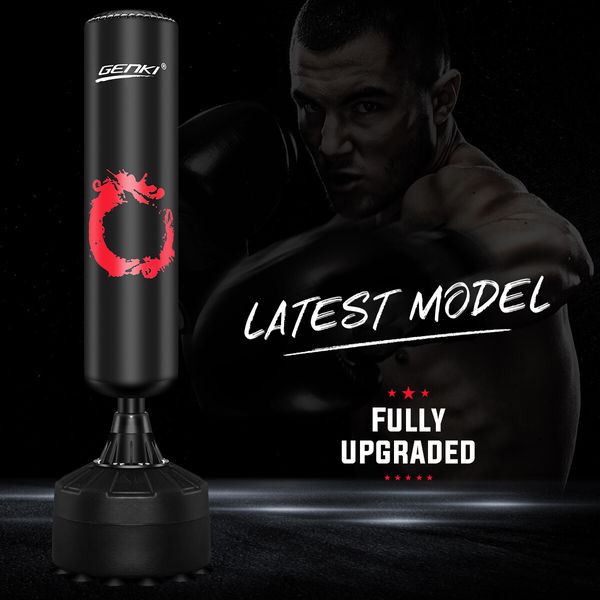 Genki 170cm Free Standing Boxing Punching Bag Stand Punchbag Kicking Sandbag Home Gym Exercise Sports MMA UFC Training Equipment