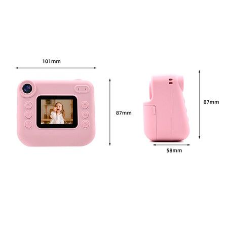 48Mp HD Instant Print Dual Digital Cameras 1300mAh Battery TypeC power 32GB Memory Card Fun Birthday Christmas Gifts Col.Pink