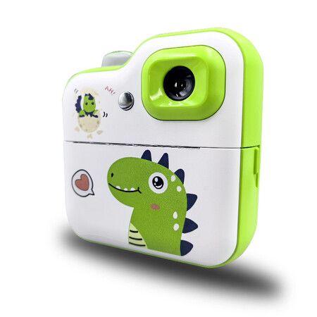 24Mp HD Instant Print Dual Digital Cameras Video Recording with 3 rolls paper Fun Birthday Christmas Kids Gifts Dino