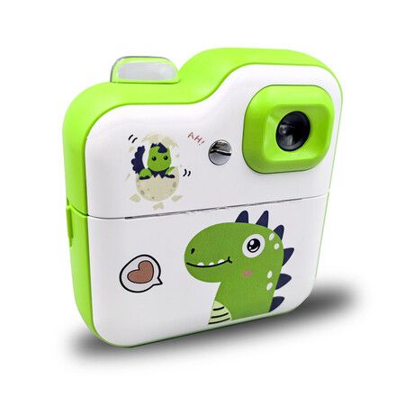 24Mp HD Instant Print Dual Digital Cameras Video Recording with 3 rolls paper Fun Birthday Christmas Kids Gifts Dino