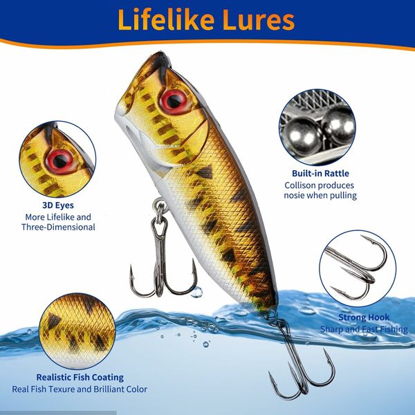 Fishing Lure Advent Calendar 24 Days Xmas Countdown Topwater Minnow Crankbait VIB Christmas Gift for Anglers