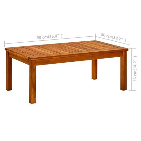 Garden Coffee Table 90x50x36 cm Solid Acacia Wood