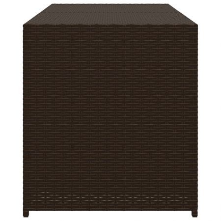 Garden Storage Box Brown 283L Poly Rattan