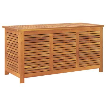 Garden Storage Box with Louver 113x50x56 cm Solid Wood Acacia