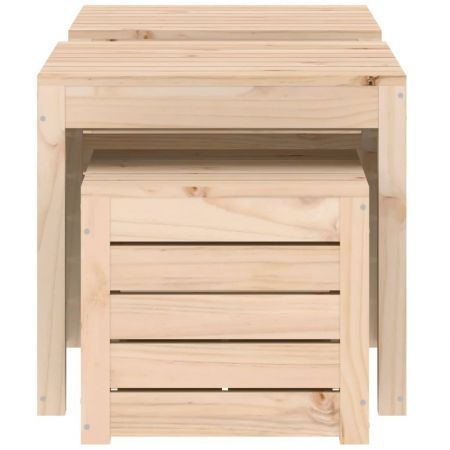 3 Piece Garden Box Set Solid Wood Pine