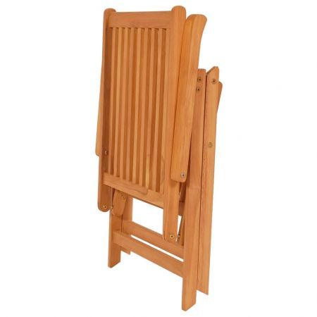 Garden Chairs 4 pcs with Grey Cushions Solid Teak Wood