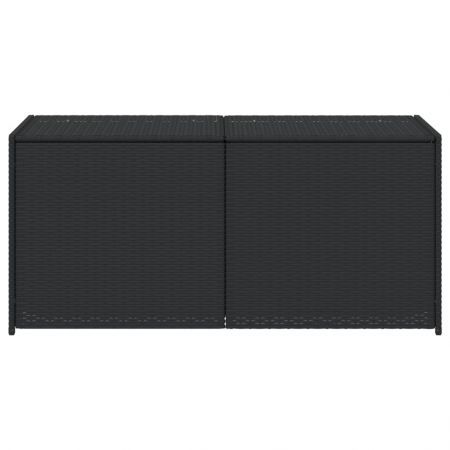 Garden Storage Box Black 283L Poly Rattan