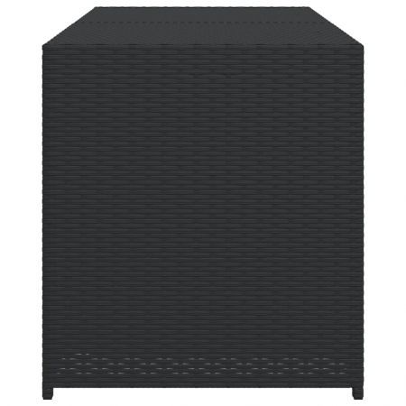 Garden Storage Box Black 283L Poly Rattan