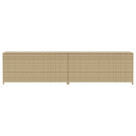 Garden Storage Box Mix Beige 469L Poly Rattan