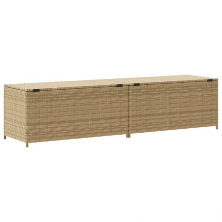 Garden Storage Box Mix Beige 469L Poly Rattan