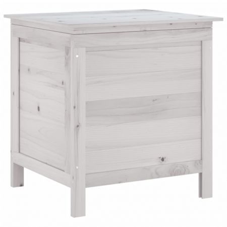 Garden Storage Box White 50x49x56.5 cm Solid Wood Fir