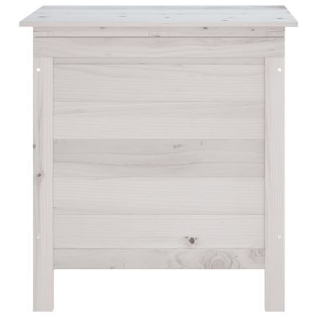 Garden Storage Box White 50x49x56.5 cm Solid Wood Fir