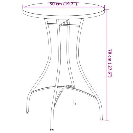 Mosaic Bistro Table Terracotta Ø50x70 cm Ceramic