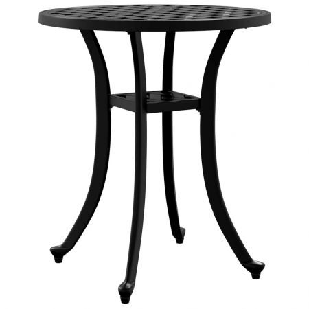 Garden Table Black Ø48x53 cm Cast Aluminium