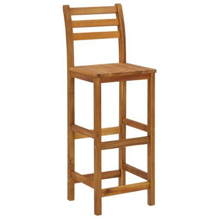 Bar Stools 8 pcs Solid Wood Acacia