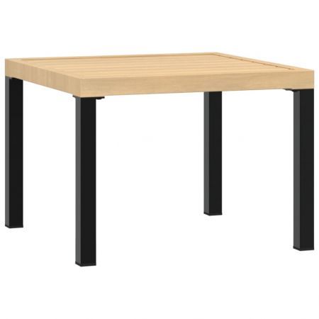 Garden Coffee Table Black 55x55x39.5 cm Powder-coated Steel