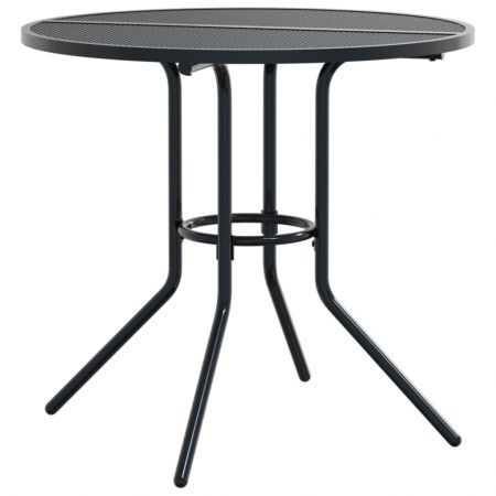 Patio Table Round Anthracite Ø80x72.5 cm Powder-coated Steel