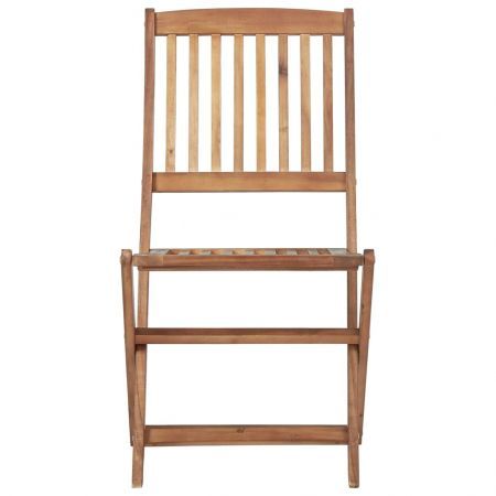 Folding Outdoor Chairs 8 pcs Solid Acacia Wood