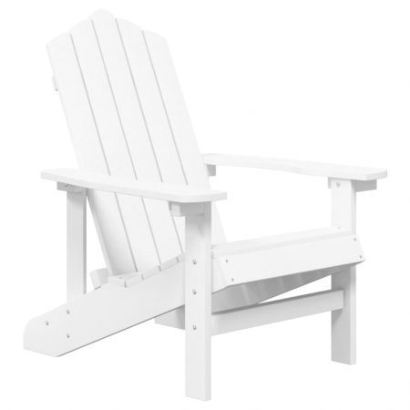 Garden Adirondack Chairs with Table HDPE White