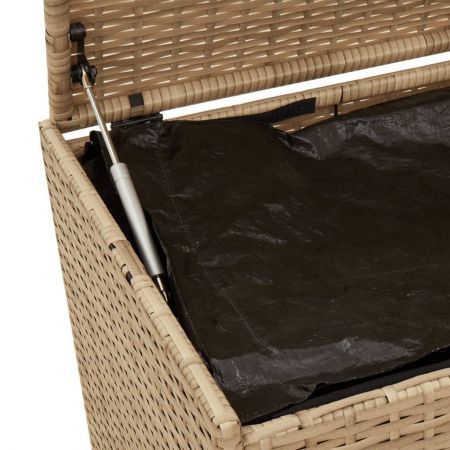 Garden Storage Box Mix Beige 190L Poly Rattan