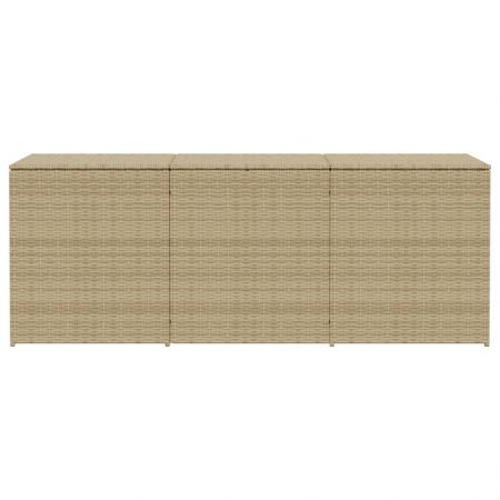 Garden Storage Box Mix Beige 984L Poly Rattan