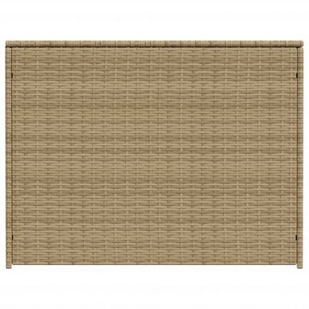 Garden Storage Box Mix Beige 984L Poly Rattan