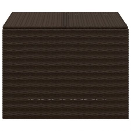 Garden Storage Box Brown 291L Poly Rattan