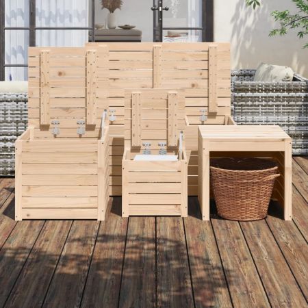 4 Piece Garden Box Set Solid Wood Pine