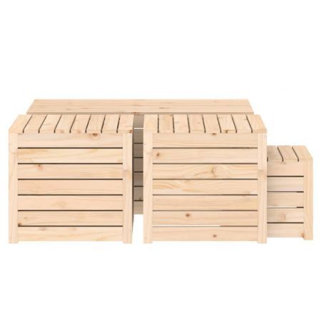 4 Piece Garden Box Set Solid Wood Pine