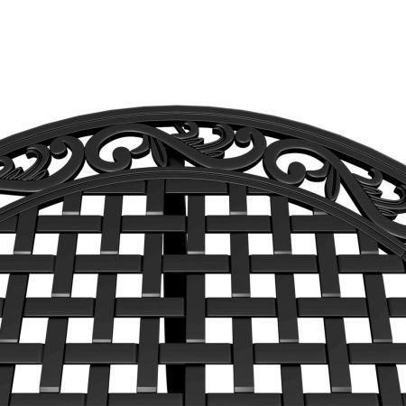 Garden Table Black Ø90x75 cm Cast Aluminium