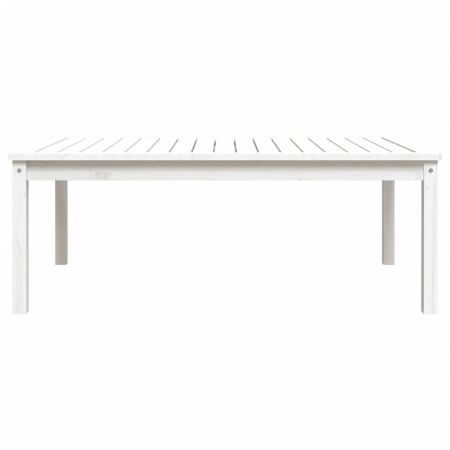 Garden Table White 121x82.5x45 cm Solid Wood Pine