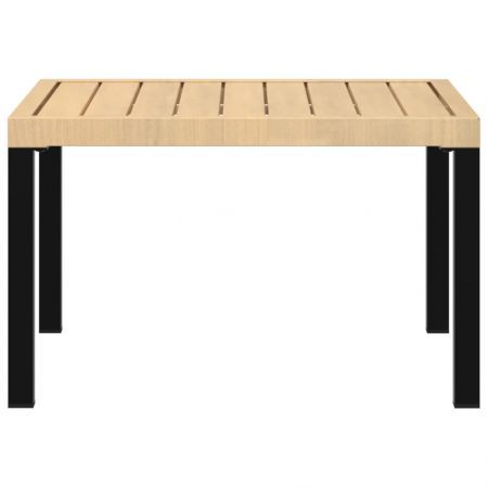 Garden Coffee Table Black 65x65x40 cm Aluminium